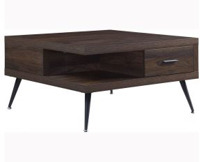 Harel Square Coffee Table in Walnut Finish