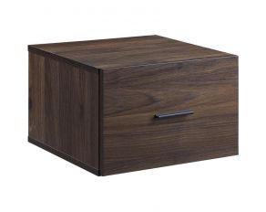 Harel Square Accent Storage Table in Walnut Finish