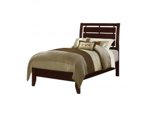 Serenity Twin Panel Bed in Rich Merlot