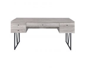 Analiese 4-Drawer Writing Desk in Grey Driftwood