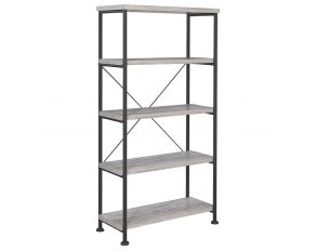 Analiese 4-Shelf Bookcase in Grey Driftwood