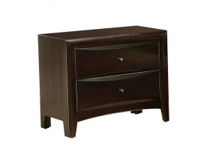 Phoenix 2 Drawer Nightstand in Deep Cappuccino