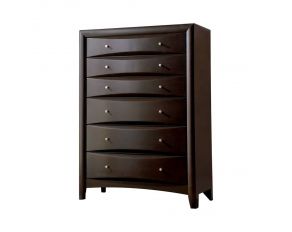 Phoenix 6 Drawer Chest Deep Cappuccino