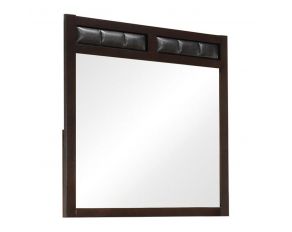 Carlton Upholstered Rectangular Mirror in Cappuccino