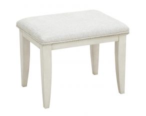 Camila Vanity Stool in White