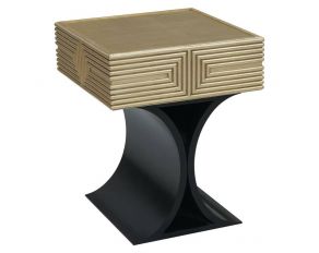 Accents Spot Table in Black and Gold