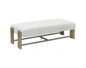 Accents Rectangular Ottoman in Light Natural Wood