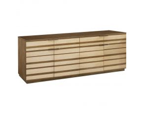 Accents 4-Door Credenza in Medium Wood