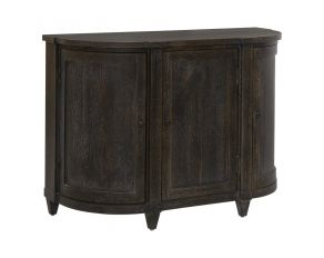 3-Door Living Room Chest in Dark Wood Finish