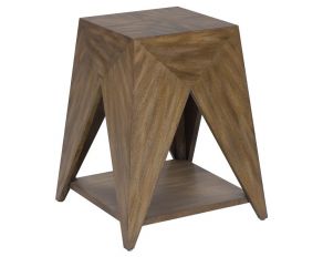 Square Accent Table in Medium Wood