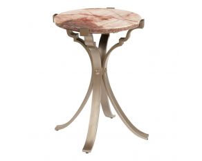 Living Room Dragon Onyx Spot Table in Pink and Gold Champagne