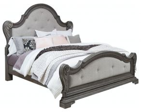 Vivian Upholstered Queen Bed in Grey