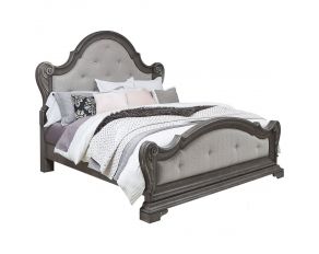 Vivian King Upholstered Bed in Gray