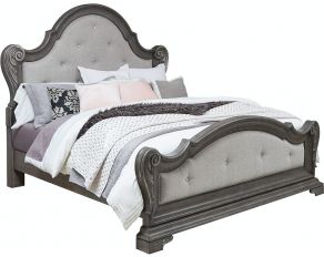 Vivian Upholstered California King Bed in Grey