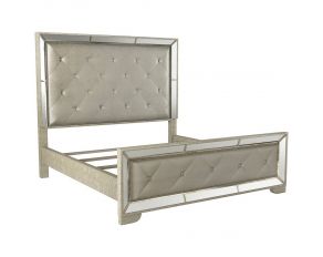 Farrah Upholstered King Bed in Gold