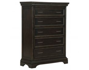 Caldwell Drawer Chest in Deep Brown