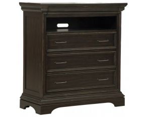 Caldwell Media Chest in Deep Brown