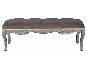 Rhianna Bed Bench in Silver Patina