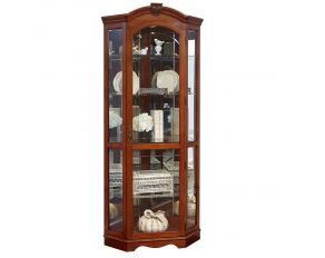 PFC Corner Curio in Dark Medallion Cherry Finish