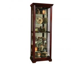 PFC Two Way Sliding Door Curio in Victorian Cherry