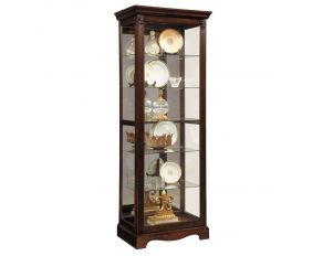 Pulaski Furniture Mirrored Back Curio in Warm Cherry