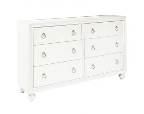 Bella White Dresser in White Finish