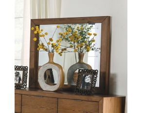 Leirvik Mirror in Light Walnut