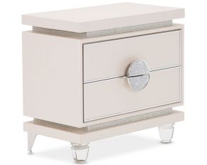 AICO Glimmering Heights Nightstand in Ivory