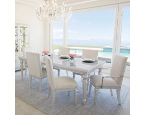 AICO Glimmering Heights Dining Set in Ivory