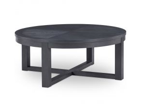 Westwood Round Cocktail Table in Charred Oak