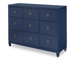 Summerland 6 Drawer Dresser in Blue