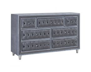 Antonella 7 Drawer Dresser in Grey