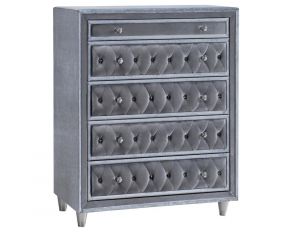 Antonella 5 Drawer Chest in Grey