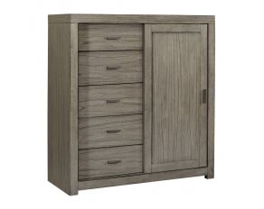 Aspen Home Modern Loft Sliding Door Chest in Greystone