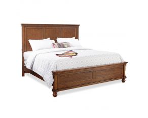 Oxford Traditional King Panel Bed in Whiskey Brown