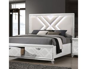 Emmeline Eastern King Bed in White