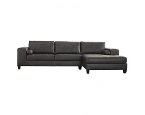 Nokomis 2-Piece Sectional with RAF Chaise in Charcoal