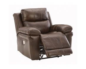 Edmar Power Recliner in Chocolate Brown