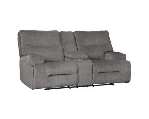 Coombs Power Reclining Loveseat with Console in Charcoal