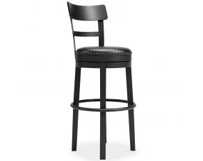 Valebeck Bar Height Bar Stool in Black