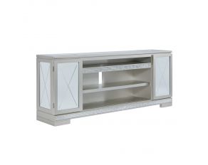 Flamory 72 Inch TV Stand in Silver