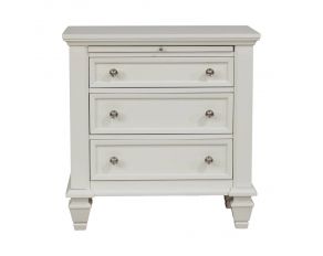 Sandy Beach 3 Drawer Nightstand in White