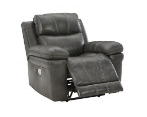 Edmar Power Recliner in Charcoal Gray