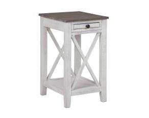 Adalane Accent Table in White and Gray