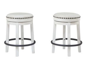 Valebeck Counter Height Stool in White and Black