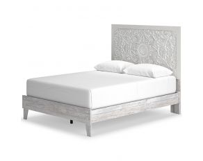 Paxberry Queen Panel Platform Bed in Whitewash