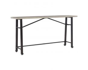 Karisslyn Long Counter Table in Whitewash and Black