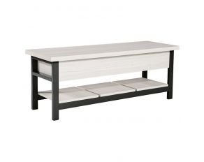 Rhyson Storage Bench in White