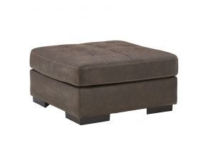 Maderla Oversized Accent Ottoman in Walnut