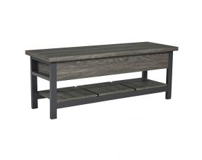 Rhyson Storage Bench in Brown